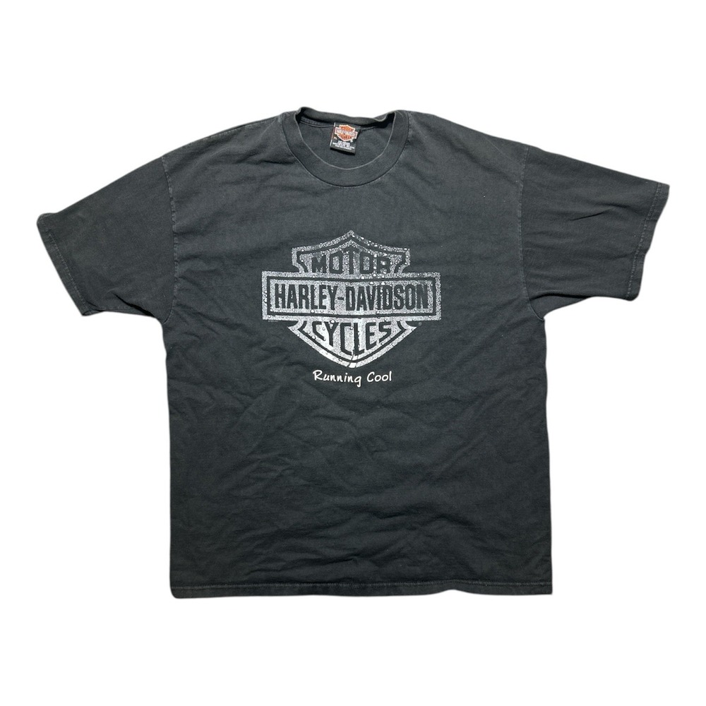 VTG Harley Davidson McDermott's Fort Ann NY Graphic T-shirt Black T-shirt Men XL